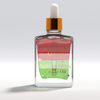 Huile à cuticules végétalienne transparente format voyage avec logo personnalisé, revitalisant pour les ongles, en flacon compte-gouttes, vente en gros