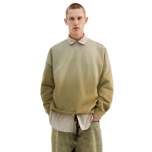 Suéter de Punto Holgado para Hombre - Tejido Grueso 100% Algodón, Hombros Caídos, Estilo Urbano, Cuello Redondo - Product Image 4