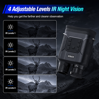 Binoculares de Visión Nocturna HNV200 Digitales 2560x1440 Video 2K IR 850nm Alcance de 400m Zoom Óptico 5X Zoom Digital 16X para Campamento al Aire Libre