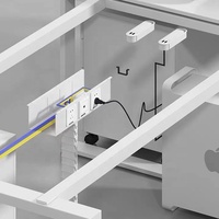 Bureau de travail modulaire moderne, personnalisé, groupe de meubles, pour 6 personnes, avec wi-fi