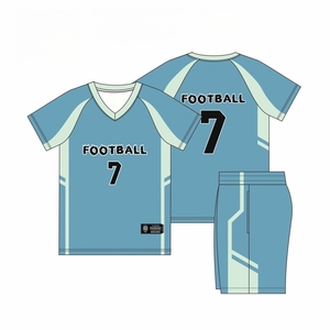 Uniformes de Fútbol Personalizados al por Mayor, Transpirables, que Absorben la Humedad, Talla XL, <span class=keywords><strong>con</strong></span> Nombre y Número Personalizados - Product Image 1