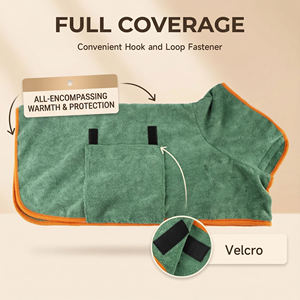 Albornoz <span class=keywords><strong>de</strong></span> <span class=keywords><strong>baño</strong></span> para perros <span class=keywords><strong>de</strong></span> secado rápido, cortavientos y portátil, <span class=keywords><strong>de</strong></span> microfibra súper absorbente, con cinturón ajustable. - Product Image 3