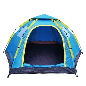 Outdoor multi-person group building portable tents camping outdoor automatic tent thickened large rain-proof camping tent