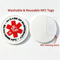 Étiquettes NFC légères à coudre en silicone, patchs intelligents pour vêtements, idéales pour les marques de mode numérique, sacs et accessoires vestimentaires