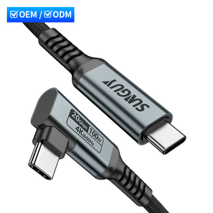 Muestra Gratuita SUNGUY Cable de Carga Rápida USB C de 100W 5A con Ángulo de 90 Grados, Cable de Datos USB para Teléfono Móvil y Portátil, Cable de Alimentación Personalizado - Product Image 1