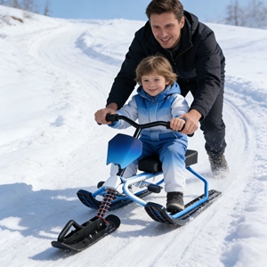 Luge d'hiver robuste personnalisable, luge motorisée pour adultes, <span class=keywords><strong>escalade</strong></span> sur glace et neige en plein air, course de compétition, jeu - Product Image 1