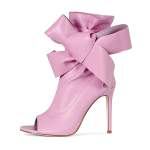 Sandali Estivi Personalizzati in Ecopelle con Punta Aperta, Tacco a Spillo, Sexy, da Donna, con Fiocco, ad Asciugatura Rapida, alla Moda - Product Image 1