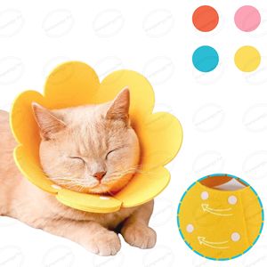 Wound Healing <strong>Cat</strong> Recovery <strong>Collar</strong> After Surgery Breathable Fabric Pet Elizabeth <strong>Collar</strong> with <strong>Buckle</strong> - Product Image 1
