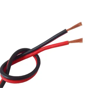 Cable de altavoz de cobre con aislamiento de PVC AWM UL2468 Cable doble plano flexible de varios núcleos de 2 núcleos