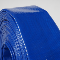 Tuyau plat en PVC personnalisable de 1 à 8 pouces, 100 mètres, traité anti-UV, flexible, durable, économiseur d'eau, pour l'irrigation agricole