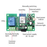 Commutateur WiFi intelligent, module d'ouverture de porte de garage fonctionne avec Alexa, Google Home Voice SmartLife Tuya APP RF 433Mhz, télécommande
