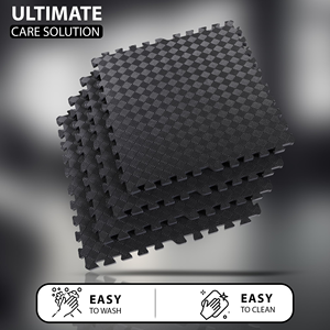 Dalles de sol en caoutchouc SBR à granulés fins emboîtables, durables, antistatiques, antidérapantes, absorbant les chocs, épaisseur 10 mm - Product Image 4