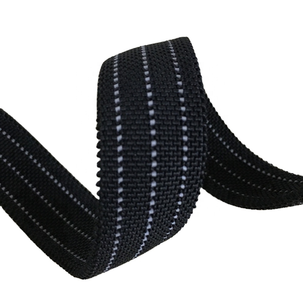 Customizable printed Plain weave jacquard elastic coated polypropylene polyester nylon Webbing Strap for Luggage