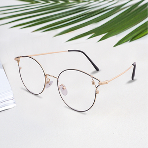 99yi xym5803 redonda de acero inoxidable Kacamata Optik de ojo de gato gafas para mujeres - Product Image 4