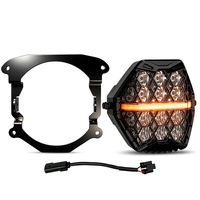 Phares LED Black Horse Leader, phare LED pour moto Indian Roadmaster 2019/2025, lampe avant modifiée