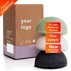 Natural Waterdrop Round Shape Custom Wholesale Organic Konjac Sponge Facial And Body Bath Cleansing Konjac Face Sponge