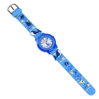 Montre-bracelet à quartz pour enfants, motif licorne et étoiles, bracelet en plastique, cadran à aiguilles, étanche 3 ATM, 9 mm
