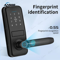Serrures de porte intelligentes 60/70 mm avec loquet réglable Tuya TTLock BLE WIFI Empreinte digitale Poignée numérique intelligente