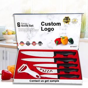 Juego de Cuchillos de Cocina de Seis Piezas, Hojas Afiladas, para Cocinar en Casa, Estilo Europeo y Americano, Cuchillos para Verduras, Frutas y Uso General - Product Image 1