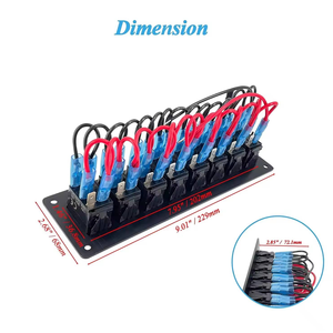 Công tắc đòn bẩy 8 mảnh mới với logo <span class=keywords><strong>12V</strong></span>, được tùy chỉnh bằng khắc laser trên các tấm nhôm, phù hợp cho các trại du lịch - Product Image 4