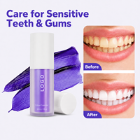 30ml Blanchiment Dentaire Violet Dentifrice Blanchissant Couleur Correcteur Sérum Dentifrice Blanchissant