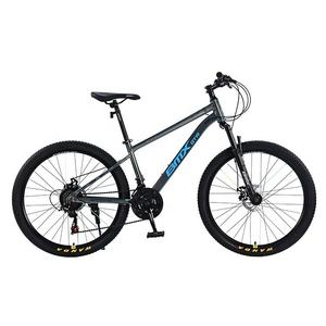 VTT de montagne en alliage d'aluminium haut de gamme pour adultes, selle confortable, système de frein à disque, 21 vitesses, pédale ordinaire - Product Image 1