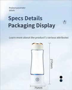 เครื่องผลิตน้ำไฮโดรเจนแบบพกพา ชาร์จผ่าน USB พร้อมขวดแก้ว ความจุ 400 มล. สำหรับใช้ในครัวเรือน น้ำร้อนและน้ำเย็น เทคโนโลยี SPE PEM - Product Image 2