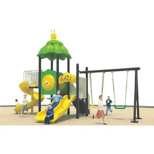 Kinder unterhaltung spielplatz outdoor kunststoff spielplatz ausrüstung mit schaukeln für verkauf JMQ-18137E