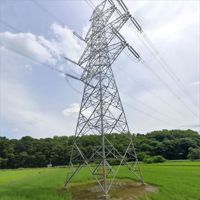 Menara Transmisi Kisi Baja Q345B 4 Kaki Galvanis Celup Panas untuk Pengembangan Jaringan Listrik Pedesaan dan Semi Perkotaan