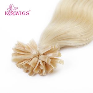 KSWIGS 16-24 pouces |   Vague bouclée |   Résistant à la chaleur |   Cheveux colorés instantanés pour les fêtes et le look quotidien |   Extension de cheveux humains vierges à pointe en U - Product Image 3