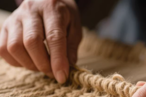 Alfombra de <span class=keywords><strong>yute</strong></span> importada de Bangladesh, estilo Wabi-sabi <span class=keywords><strong>redondo</strong></span>, tapete tejido a mano para sala de estar y sofá, personalizable, sin pegamento - Product Image 5