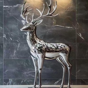 รูปปั้นกวางทำจากพลาสติกเสริมแก้วไฟเบอร์ประดับสวนภูมิทัศน์รูปปั้นกวาง - Product Image 5