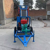 Machine rotative de forage de puits d'eau à roues de remorquage de 100m 150m 200m/plate-forme de forage de mine