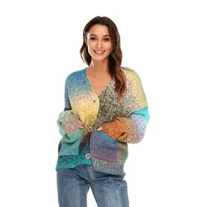 Kunden spezifischer Kaschmir-Pullover mit V-Ausschnitt Spring Plain Cashmere Knit Langarm Damen 100% Woll pullover