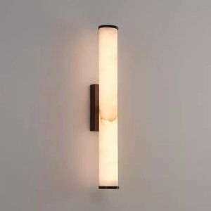 Applique murale LED moderne <span class=keywords><strong>de</strong></span> luxe en marbre naturel espagnol <span class=keywords><strong>pour</strong></span> salon, villa, salles <span class=keywords><strong>de</strong></span> bain, avec tête en cuivre, encastrée, vente en gros d'usine - Product Image 1
