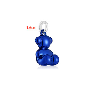 Touses Fine Jewelry Dijes de oso con esmalte brillante, totalmente pavimentados con circonitas de colores, chapados en oro y plata, modernos, para adolescentes, para collares DIY - Product Image 6