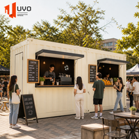 UVO 20ft Cafe Cube Standard Prefab Modular Shop |   Bar à café mobile hautement personnalisable de 18 m² - Boutique de vente au détail en conteneur amovible