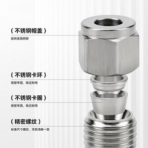Sayu 304 Stainless Steel Compression Fitting Pl12 01 Double <b>Clamp</b> Right Angle Elbow For Air <b>Water</b> Oil <b>Pipe</b> - Product Image 2