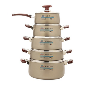 Bộ nồi chảo cao cấp 5 món bằng nhôm anodize, bộ nồi chảo Việt Nam - Product Image 1