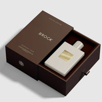 Boîtes à parfum personnalisées en carton noir, estampage à chaud doré, doublure en éponge, matériaux recyclés, emballage de cosmétiques de luxe haut de gamme