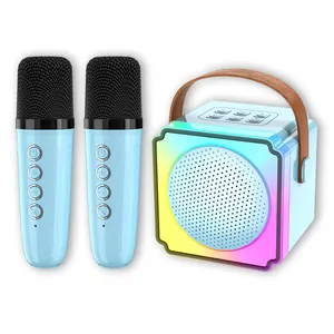 Smart music device home decoration products retro radio bluetooth lyric speaker box loa karaoke players microphone