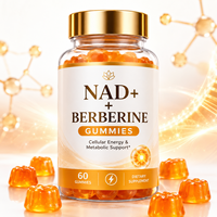 Gummies NAD+ Berberine Marque Blanche OEM – Complément Alimentaire Végétalien pour Adultes – 60 Unités – Gestion de l'Énergie et Soutien Immunitaire