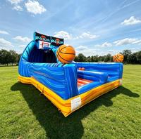 Jeu de basket gonflable à double piste pour événements commerciaux et locations