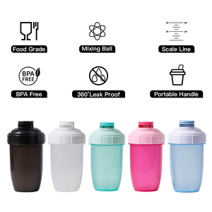 Custom LOGO Vintage Style 500ml Gym Camping Sport Plastic <b>Protein</b> Shaker BPA Free Eco-Friendly Direct Drinking Boiling Safe - Product Image 3
