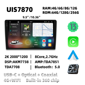12 + 256GB FYT 7870 2K Android Car Radio Stereo Universal 9 10 pulgadas Carplay 360 Cámara DSP 4G <span class=keywords><strong>Video</strong></span> Autoradio - Product Image 2