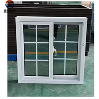 Fenêtre coulissante en PVC haute qualité résistante aux ouragans avec grille