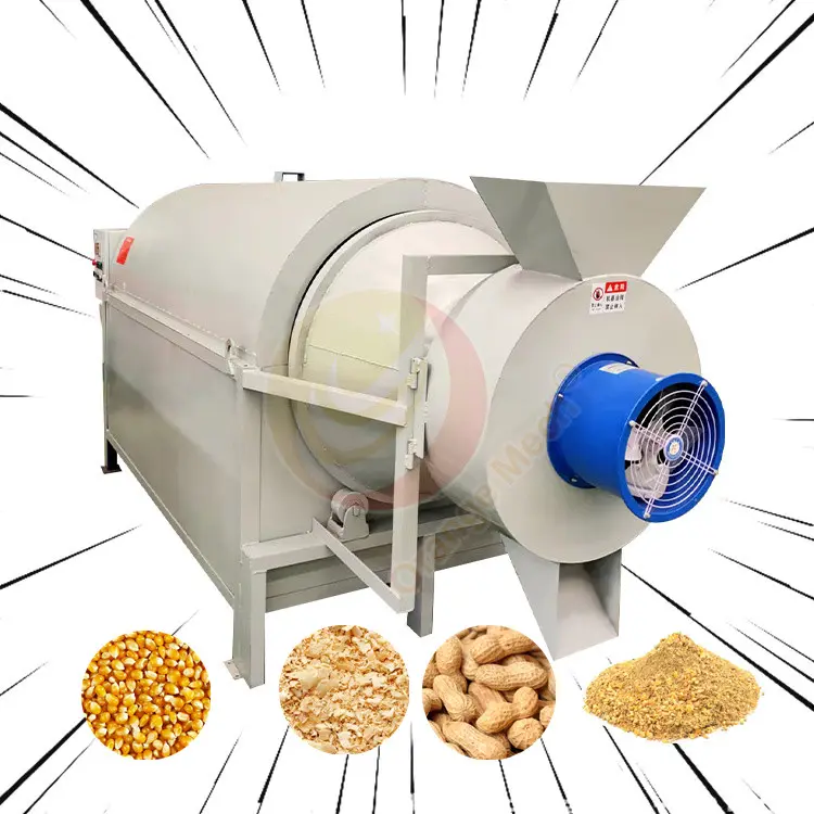 Professional Heat Air Dry Food Waste Sludge Roller Grain Double Drum 30 Ton Moringa Leaf Dryer Machine