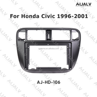 MAISIMEI Factory - Cadre d'autoradio 9 pouces noir pour Honda Civic 1996-2001 LHD avec panneau de navigation et climatisation manuelle