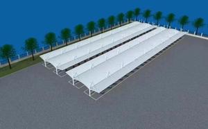 Cobertizo <span class=keywords><strong>de</strong></span> Estacionamiento para Carga <span class=keywords><strong>de</strong></span> Vehículos Eléctricos, Estacionamiento para <span class=keywords><strong>Bicicletas</strong></span>, Estructura <span class=keywords><strong>de</strong></span> Membrana, Película Tensada para Uso Comunitario - Product Image 4