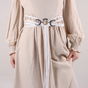 Ceinture longue vintage médiévale à nœuds pour <span class=keywords><strong>femme</strong></span>, accessoire de taille de sorcière nordique, ornement de costume <span class=keywords><strong>viking</strong></span> de la Renaissance pour Pâques - Product Image 5